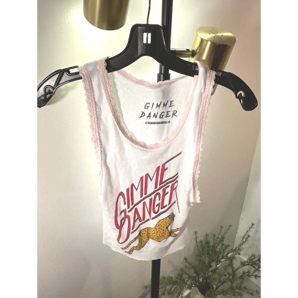 Gimme Danger cami tank lace O/S tiger LA boutique trending layering grunge SM